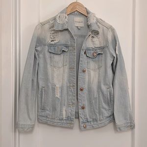 Thread & Supply Light Wash Distressed Jean Jacket
